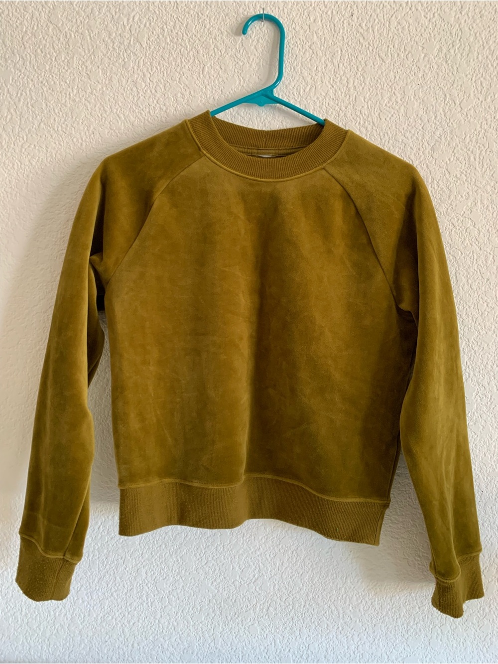 Women’s Velour Olive Crewneck Sweatshirt